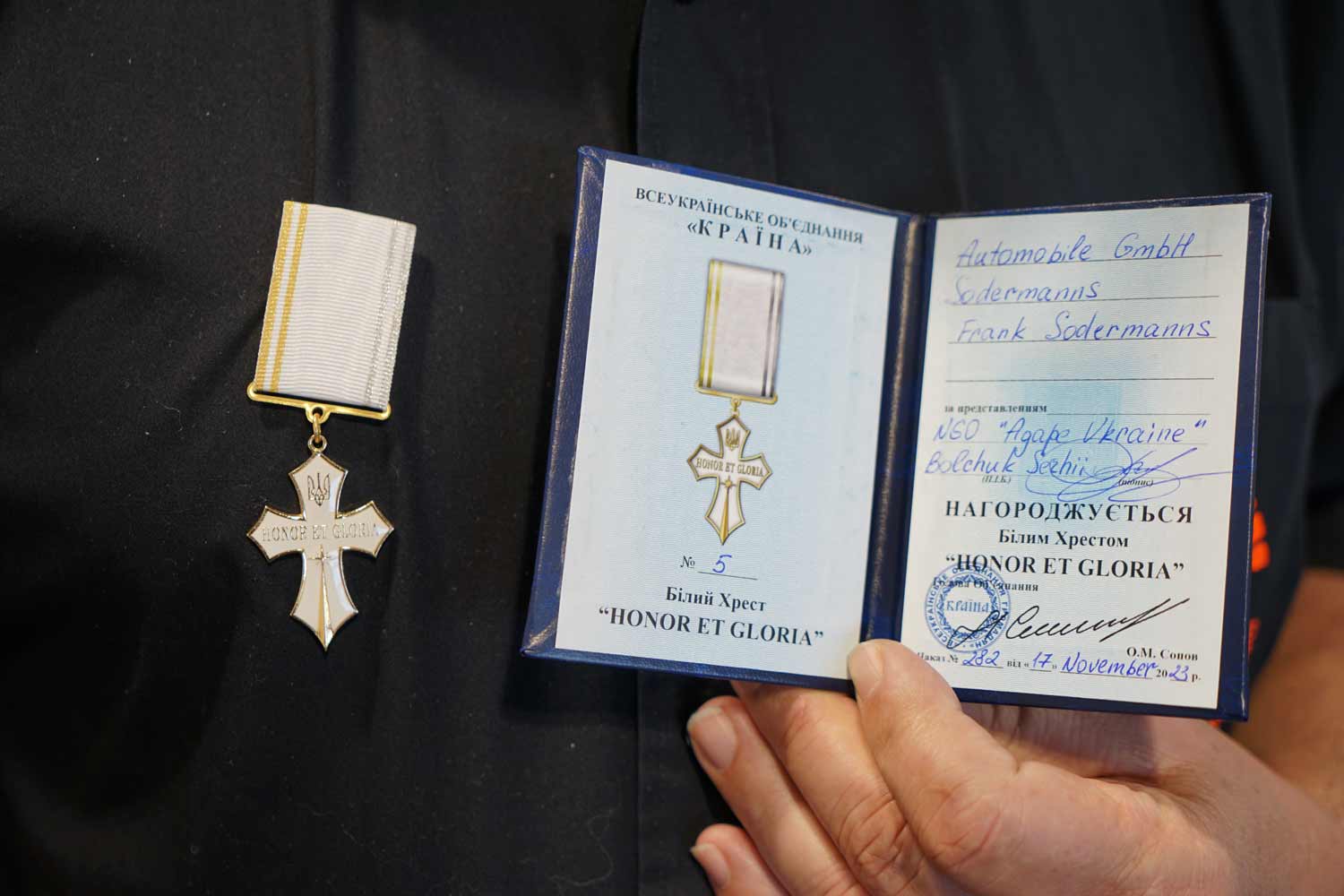 Weißes Kreuz Verleihung Frank Sodermanns