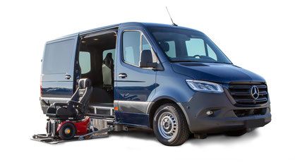 Behindertengerechter Mercedes Benz Sprinter, Selbstfahrer, Beifahrer, Sodermanns