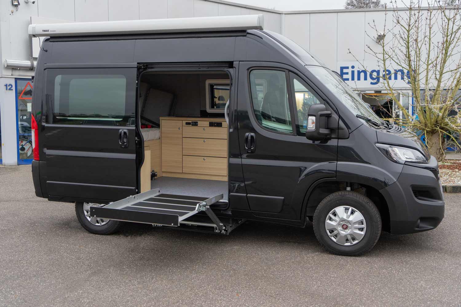 Camperausbau, behindertengerecht, barrierefrei, Camping mit Handicap, Fiat Ducato, vom Kastenwagen zum Camper, Sodermanns