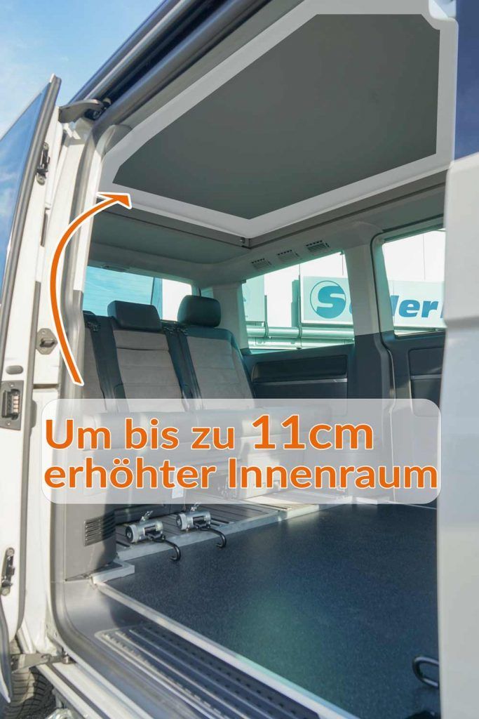 Dacherhöhung, behindertengerechter VW T6.1, Transferkonsole, Rollstuhlplatz, Sodermanns