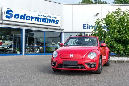 Behindertengerechtes Volkswagen Beetle Cabrio, Beifahrerumbau, Rutschbrett, Sodermanns