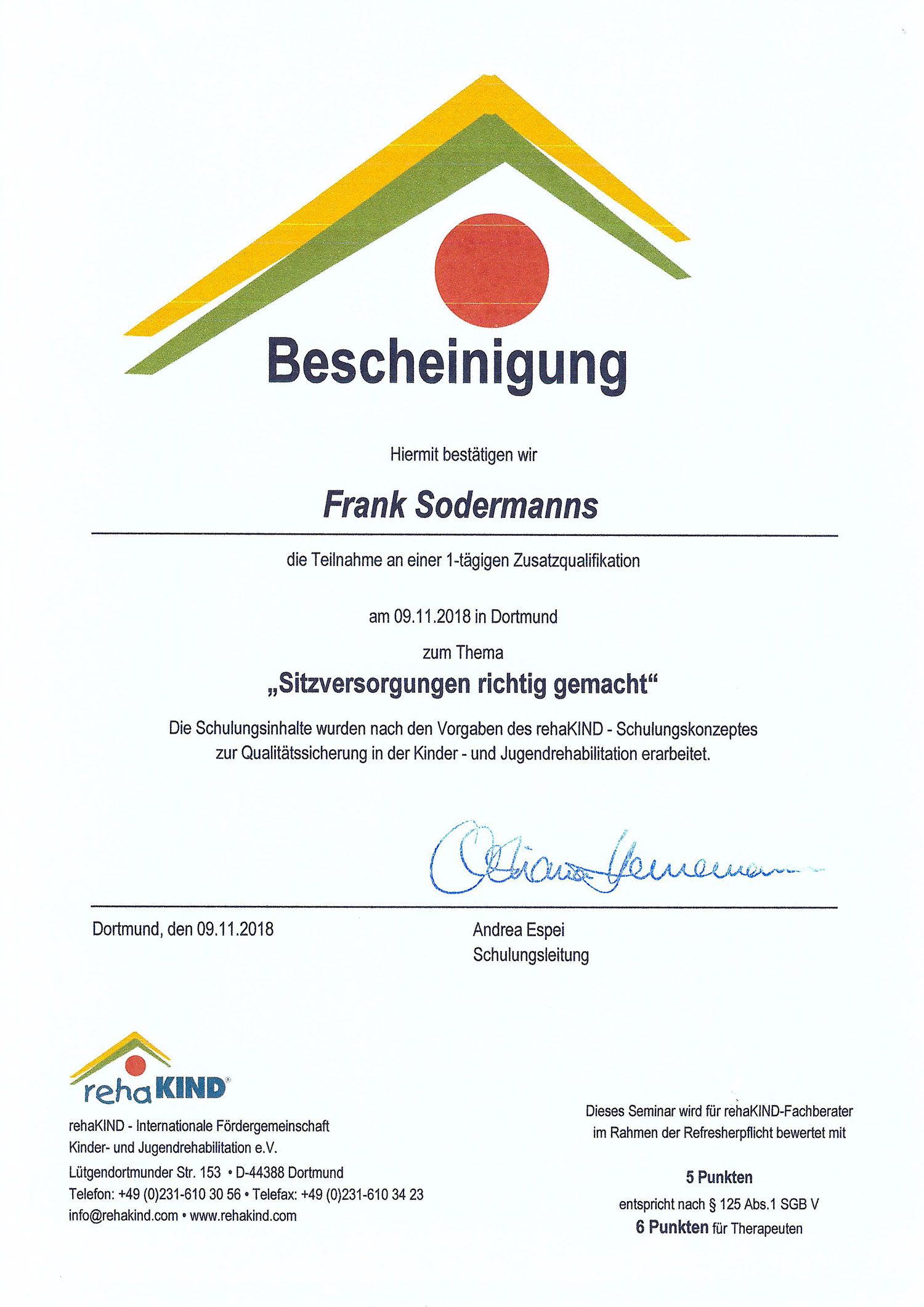 Rehakind Zertifikat, behindertengerechter Fahrzeugumbau mit Qualität, Sodermanns