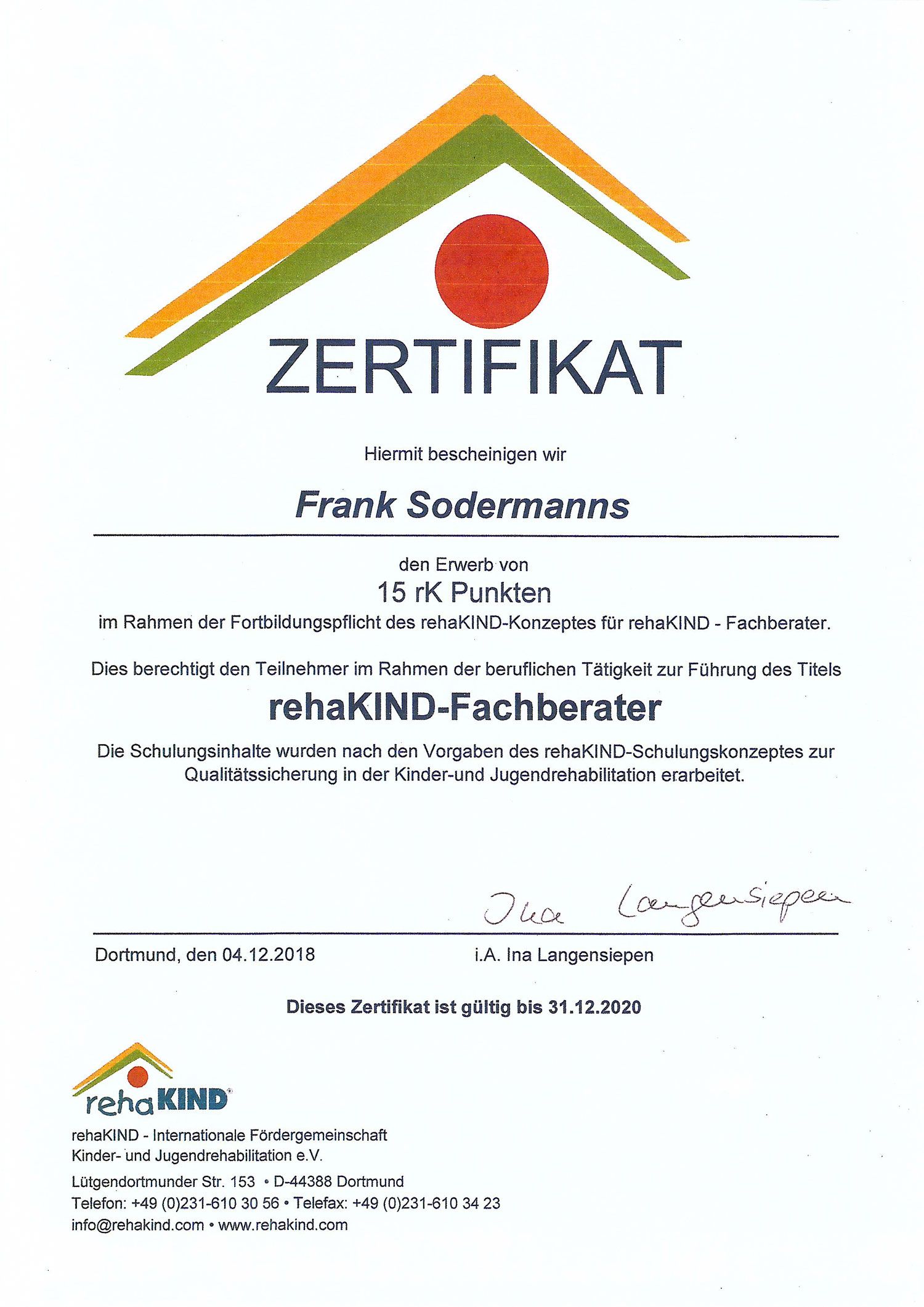 Rehakind Volkswagen Zertifikat, behindertengerechter Fahrzeugumbau mit Qualität, Sodermanns