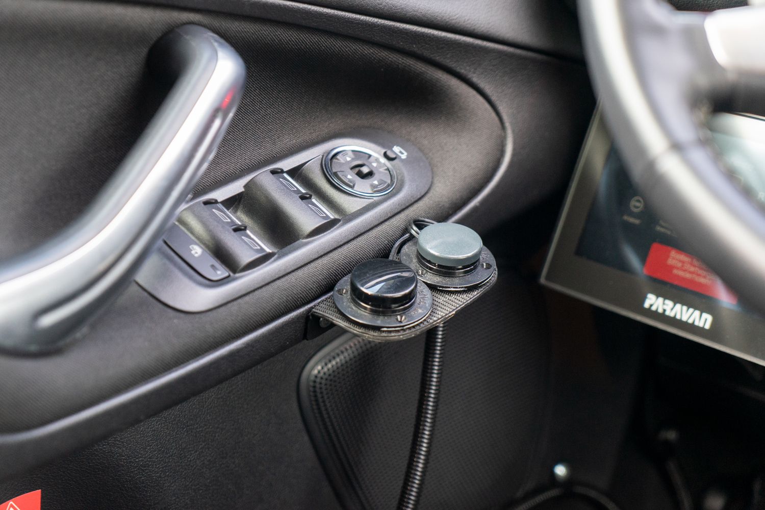 Behindertengerechter Ford S-Max, Selbstfahrerumbau, Mietwagen, Space Drive, 2 Wege Joystick, Fußlenkung, Sodermanns