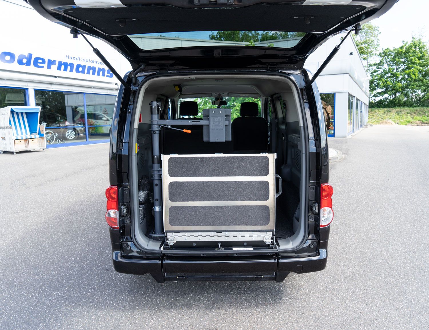 Heckeinstieg, Beifahrer Sodermanns, Retraktoren