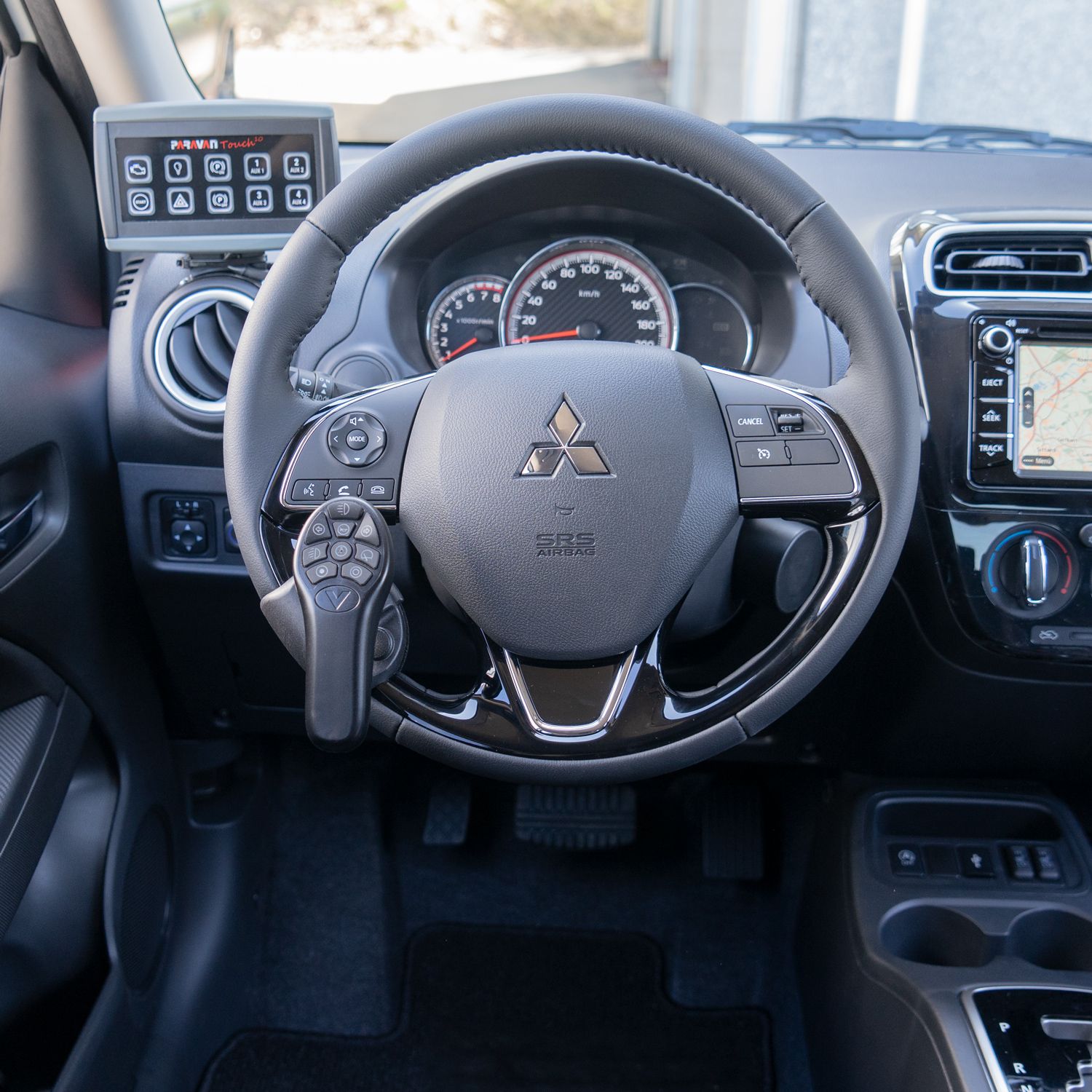 MFD, Multifunktionslenkraddrehknauf, Handbediengerät, behindertengerechter Fahrzeugumbau, Sodermanns