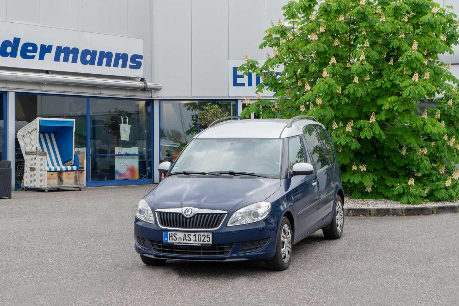 Behindertengerechter Skoda Roomster Mietwagen, Selbstfahrerumbau, Sodermanns