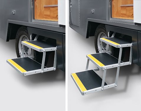 Trittstufe, Einstiegshilfe, behindertengerechter Fahrzeugumbau, Sodermanns