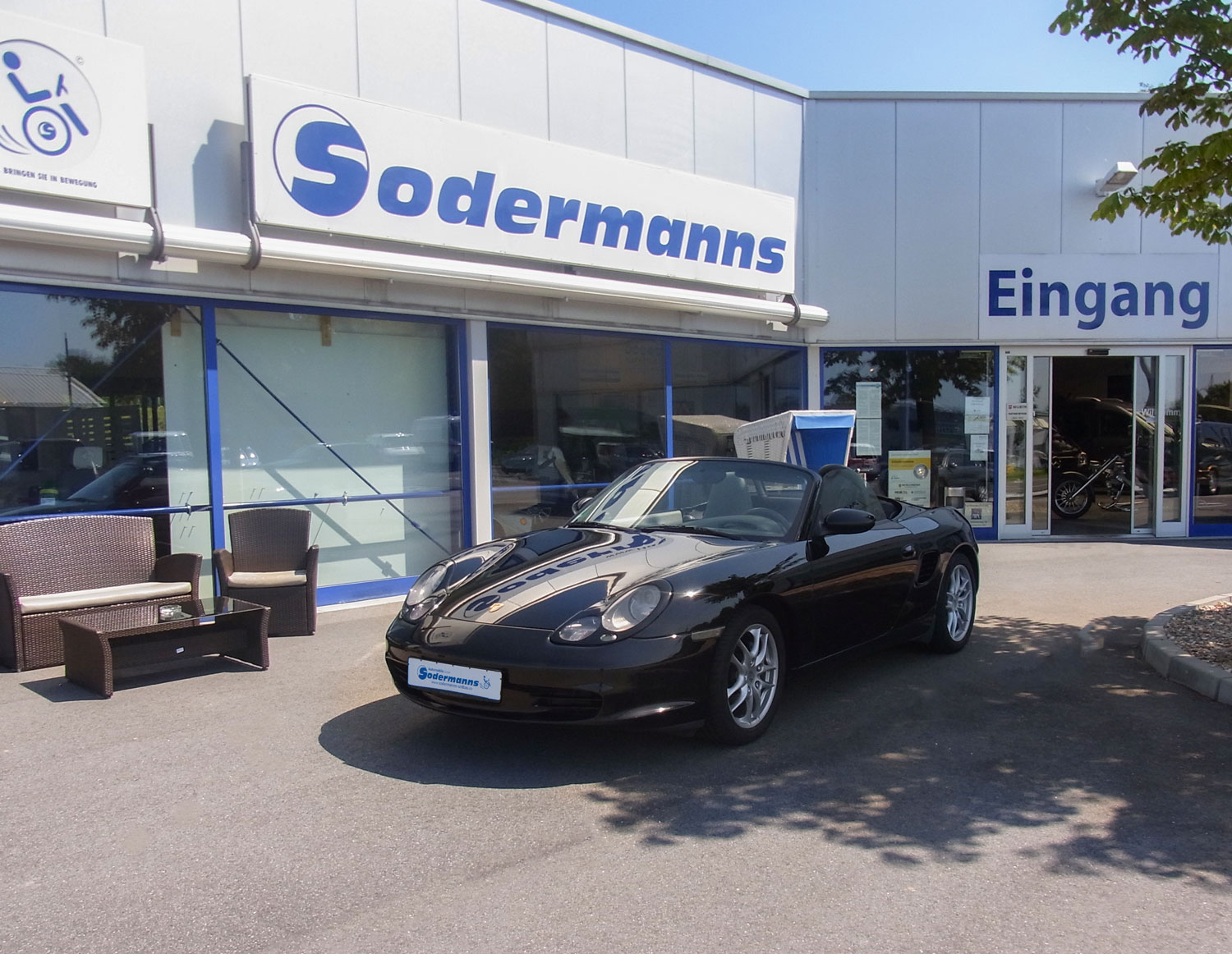 Behindertengerechter Porsche Boxter, Gasring, Selbstfahrerumbau