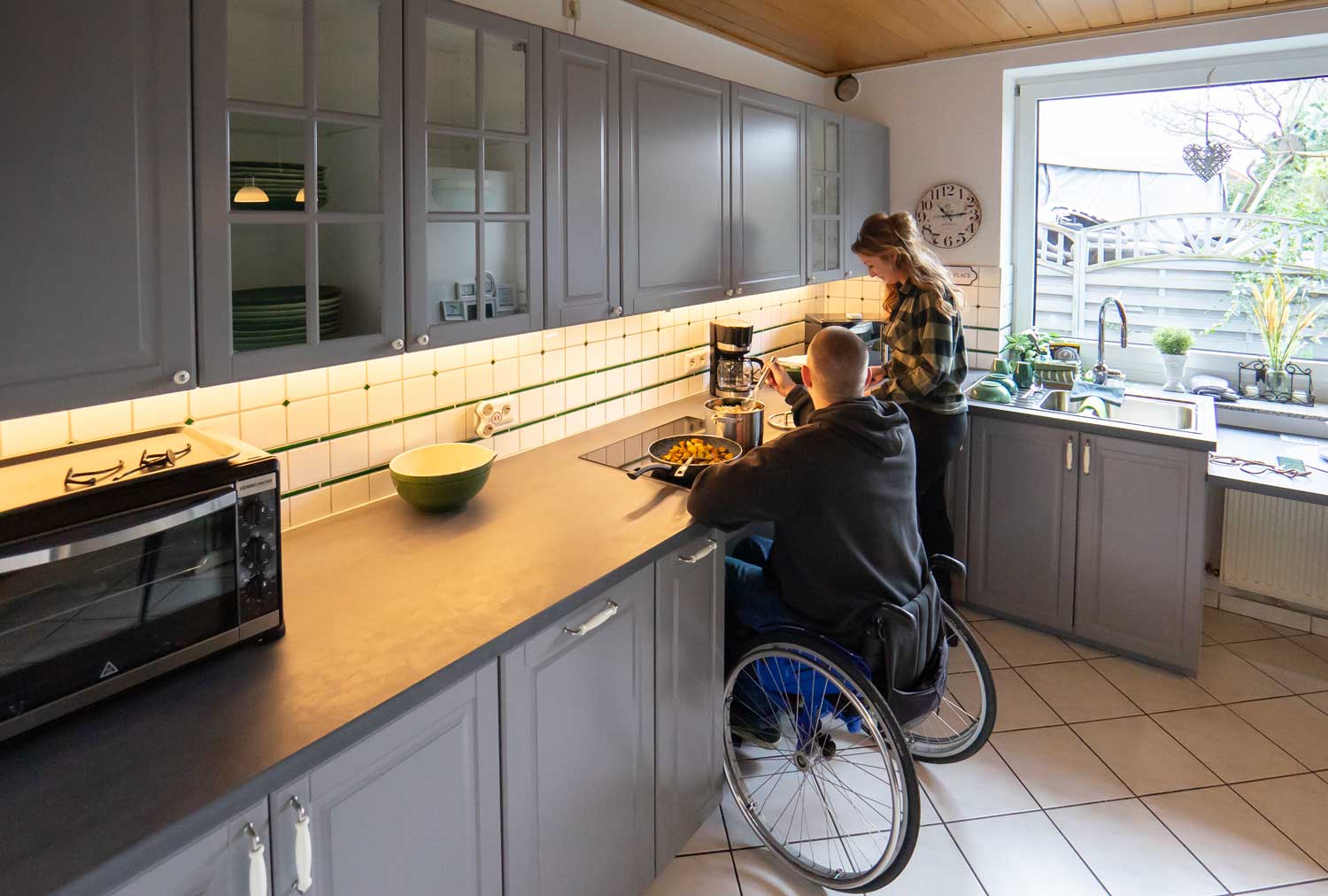 Barrierefreie Ferienwohnung, behindertengerechte Unterkunft, Rollstuhlgerecht, modern, betriebsnah, angenehme Lage, Sodermanns