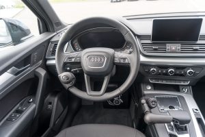 Behindertengerechter Audi Q5, Selbstfahrerumbau, Handgerät, Lenkraddrehknauf, Pedalsperre, Sodermanns