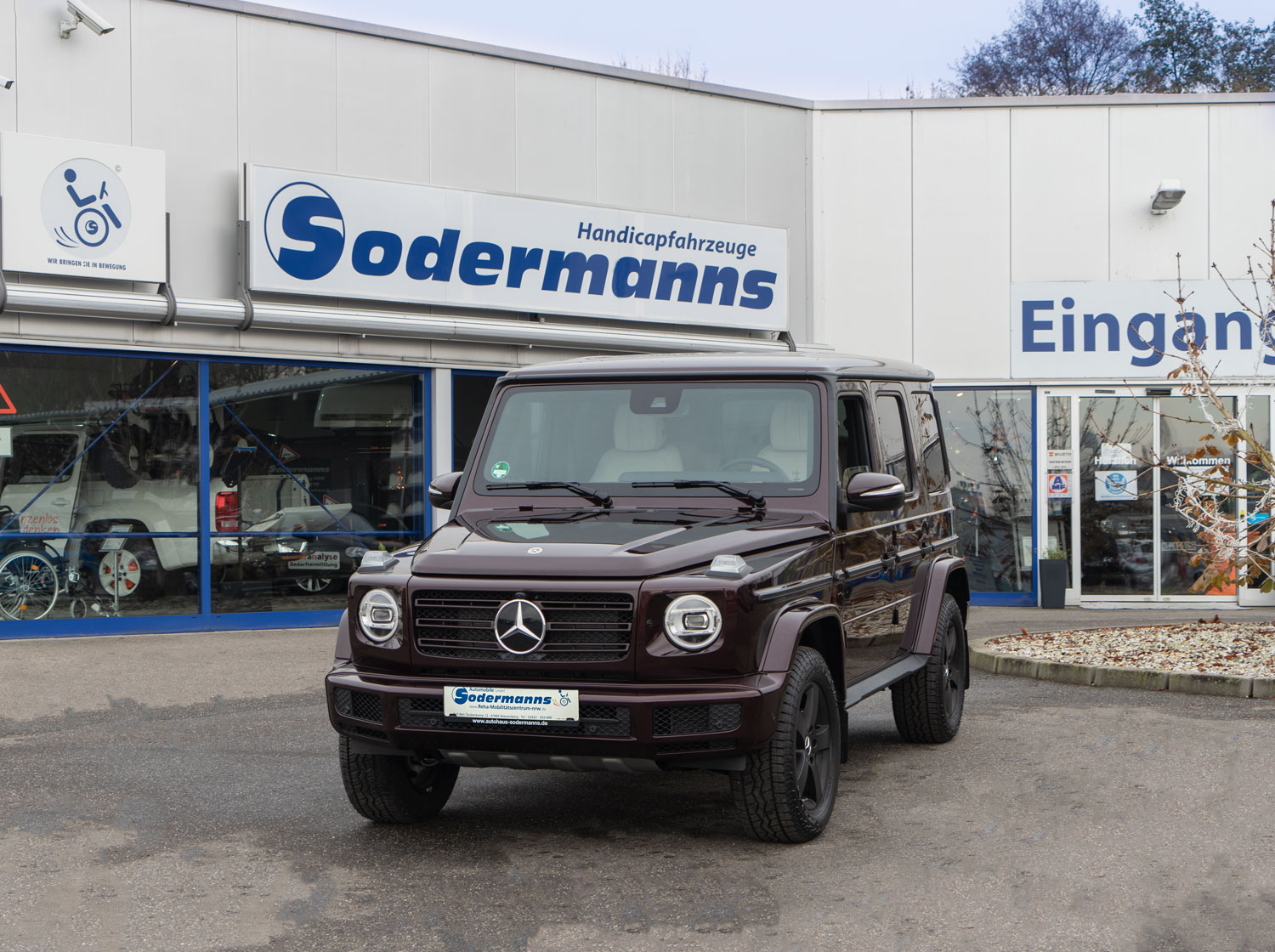 Mercedes Benz G 400 D, Selbstfahrerumbau, LP Range, Trittstufe, faltbarer Scooter