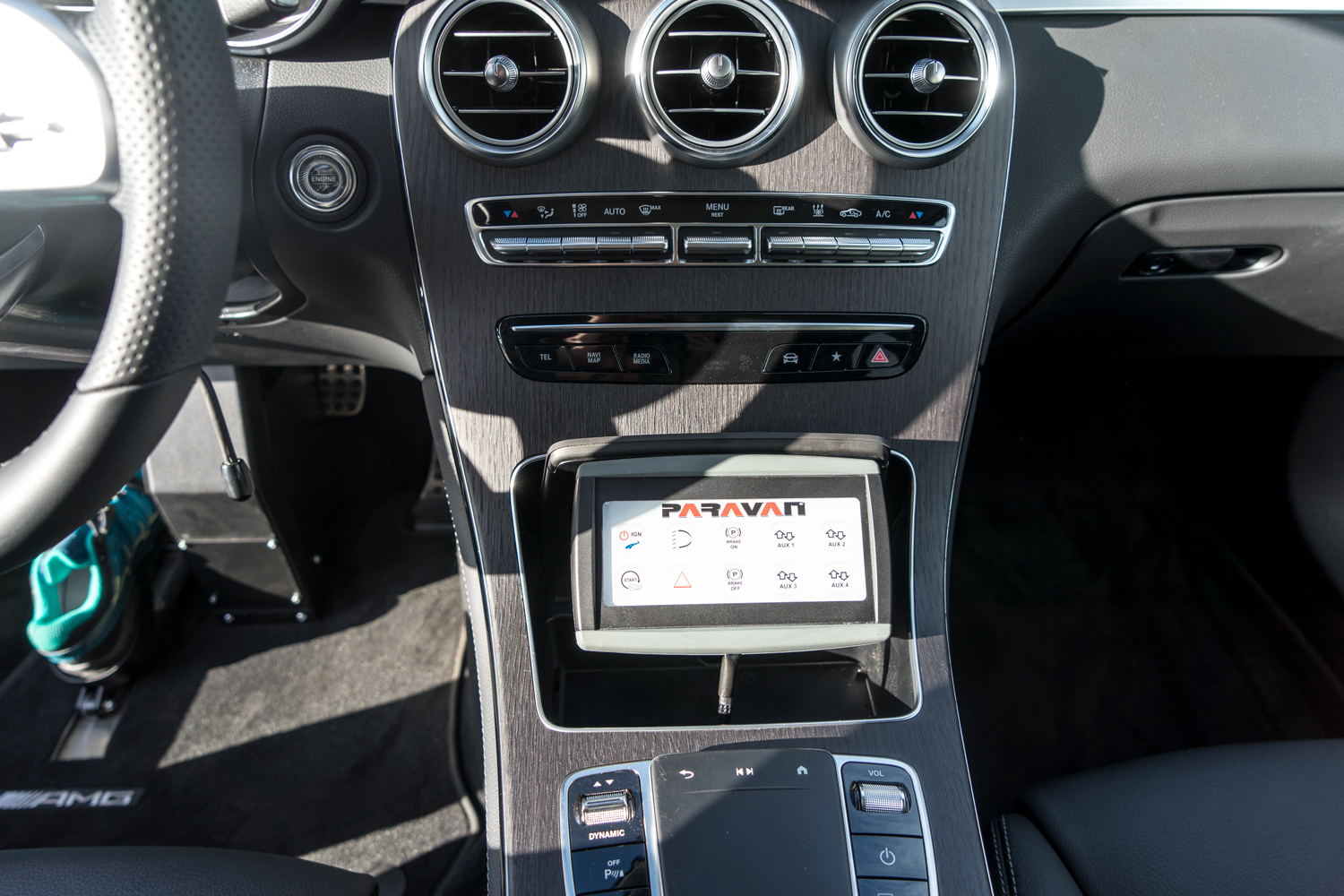 Behindertengerechter Mercedes Benz GLE, Selbstfahrerumbau, Fußlenkung, Blinkerhebelverlegung, Sodermanns