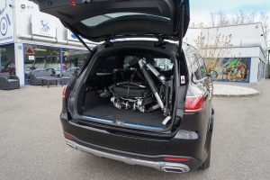 Behindertengerechter Mercedes Benz GLS 300 D 4 Matic, Selbstfahrerumbau, LP Range Verladekran, Ergoflix, Sodermanns
