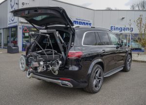 Behindertengerechter Mercedes Benz GLS 300 D 4 Matic, Selbstfahrerumbau, LP Range Verladekran, Ergoflix, Sodermanns