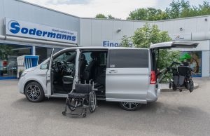 Behindertengerechter Mercedes Benz V 220 CDI, Selbstfahrerumbau, Verladesysteme, Space Drive, Kamerasystem, Sodermanns