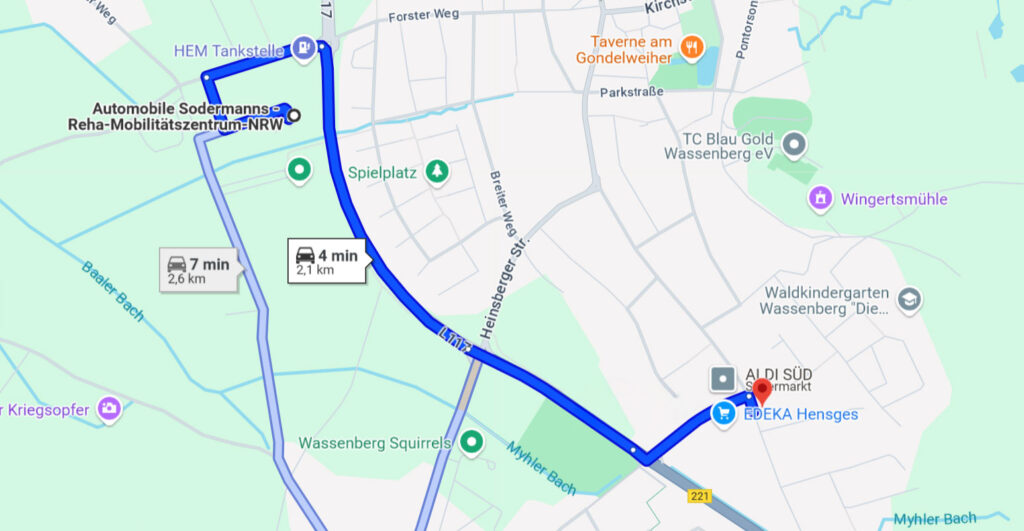Behindertengerechte Ferienwohnung Casa Marlene, Route Auto, Sodermanns