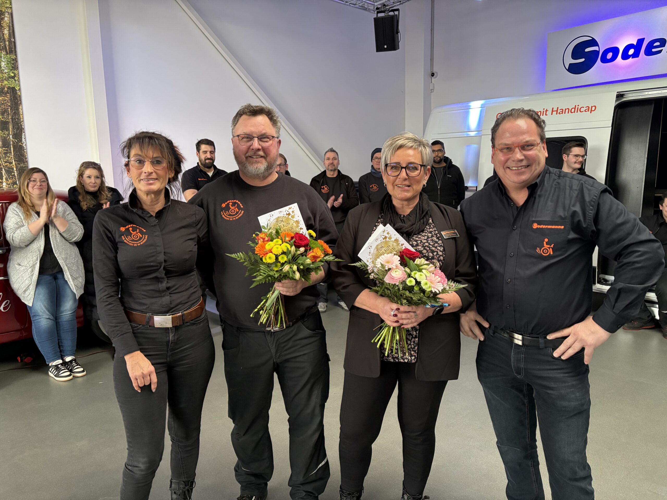 Jubiläen zum Jahresauftakt, 25 Jahre Kirsten Winkens, 30 Jahre Artur Buchzik, Frank und Silke Sodermanns