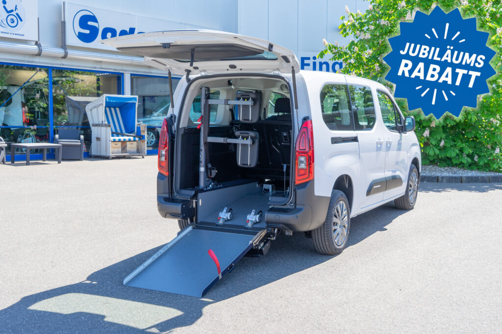 Behindertengerechter-Citroen-Berlingo-Plus-Heckeinstieg-Angebot Behindertengerechter Citroen Berlingo Plus mit Heckeinstieg, Jubiläumsangebot