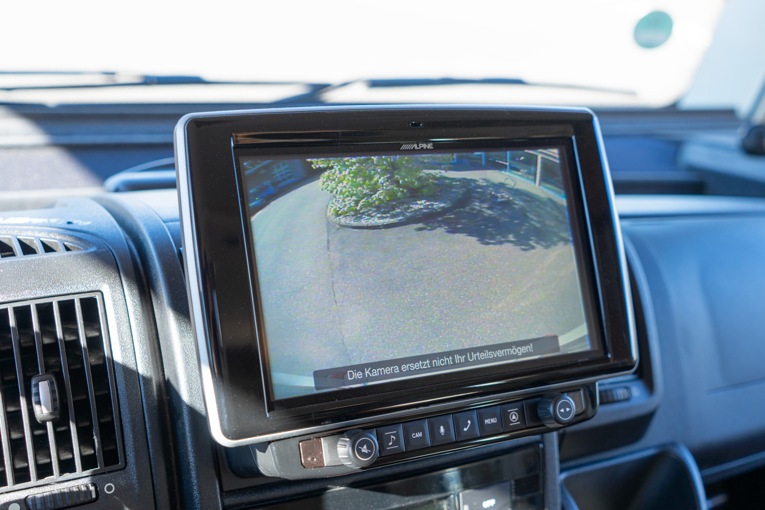 Behindertengerechtes Hymer B698 Wohnmobil, Rückfahrkamera Nahaufnahme